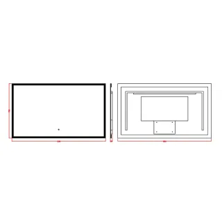 Зеркало с подсветкой Armadi Art 544-120 120 см без рамы сенсорный выключатель